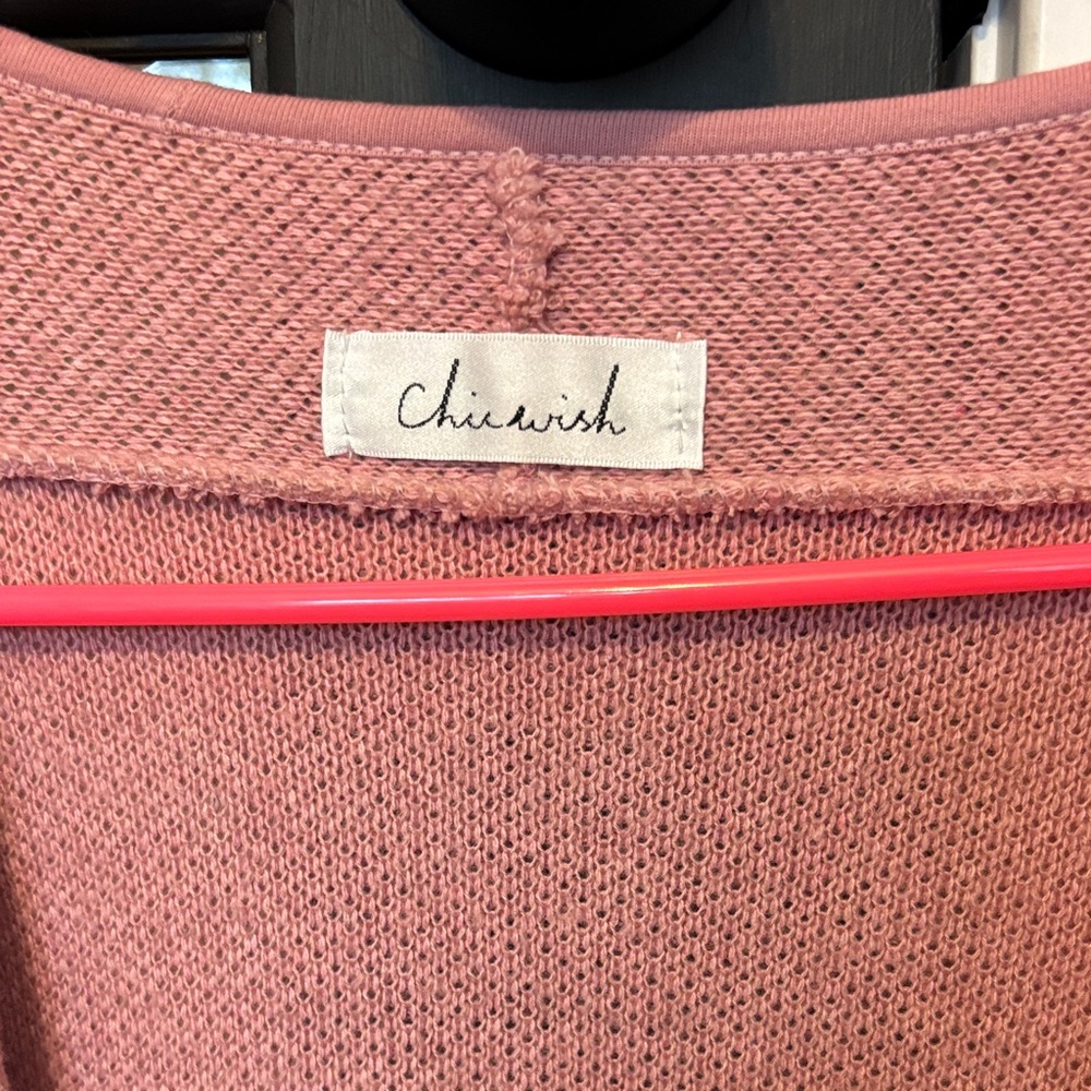 Chicwish Soft Pink Open Cardigan - Picture 2 of 2